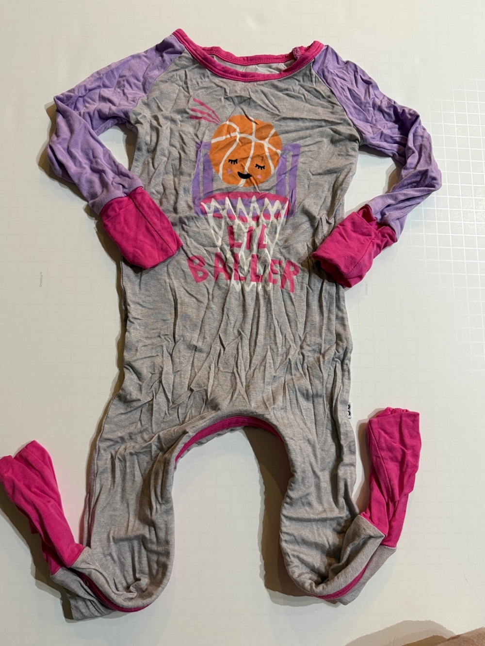 Little Sleepies Crescent 'Lil Baller' One-Piece Pajama